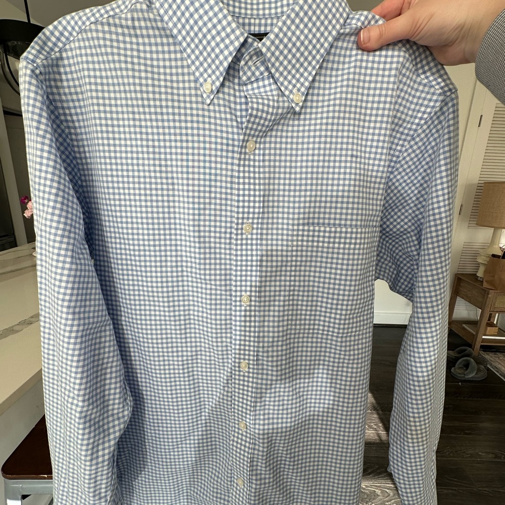 Jos. A. Bank Light Blue Gingham Men's Shirt